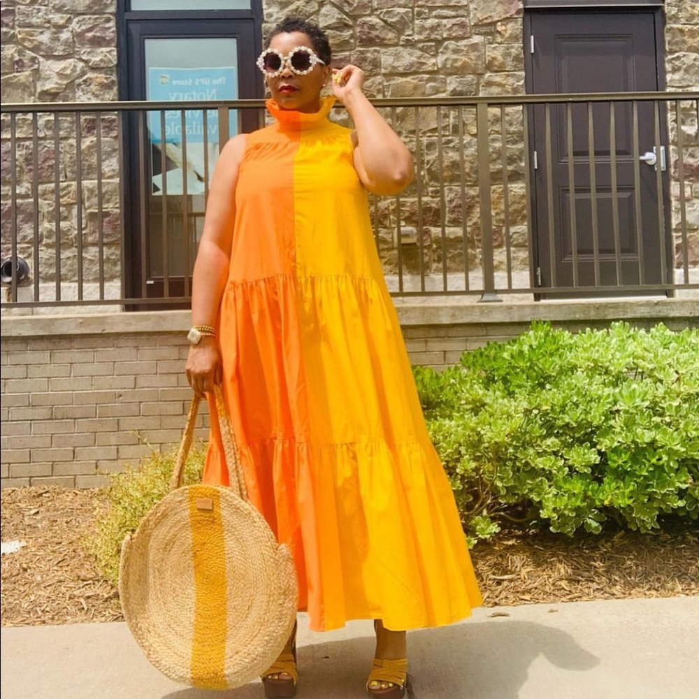 NWT Christopher John Rogers Two Tone Dress - Picture 8 of 8